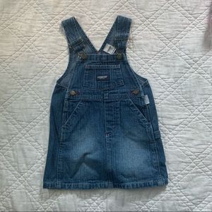 OSHKOSH girl’s denim overall dress, 18 months